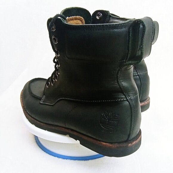 Timberland Premium Leather Waterproof Boot Black Men's Size 10.5 US - Picture 11 of 16